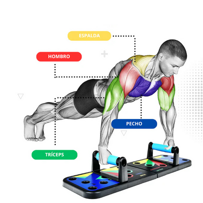 Tabla PushFit™ Dinámica, Para Flexiones 9 en 1