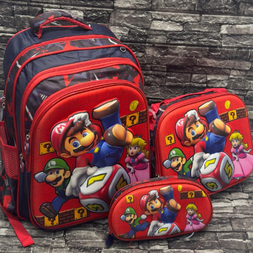 COMBO SCHOOL™ MORRAL, LONCHERA Y CARTUCHERA
