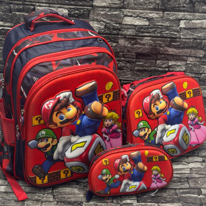 COMBO SCHOOL™ MORRAL, LONCHERA Y CARTUCHERA